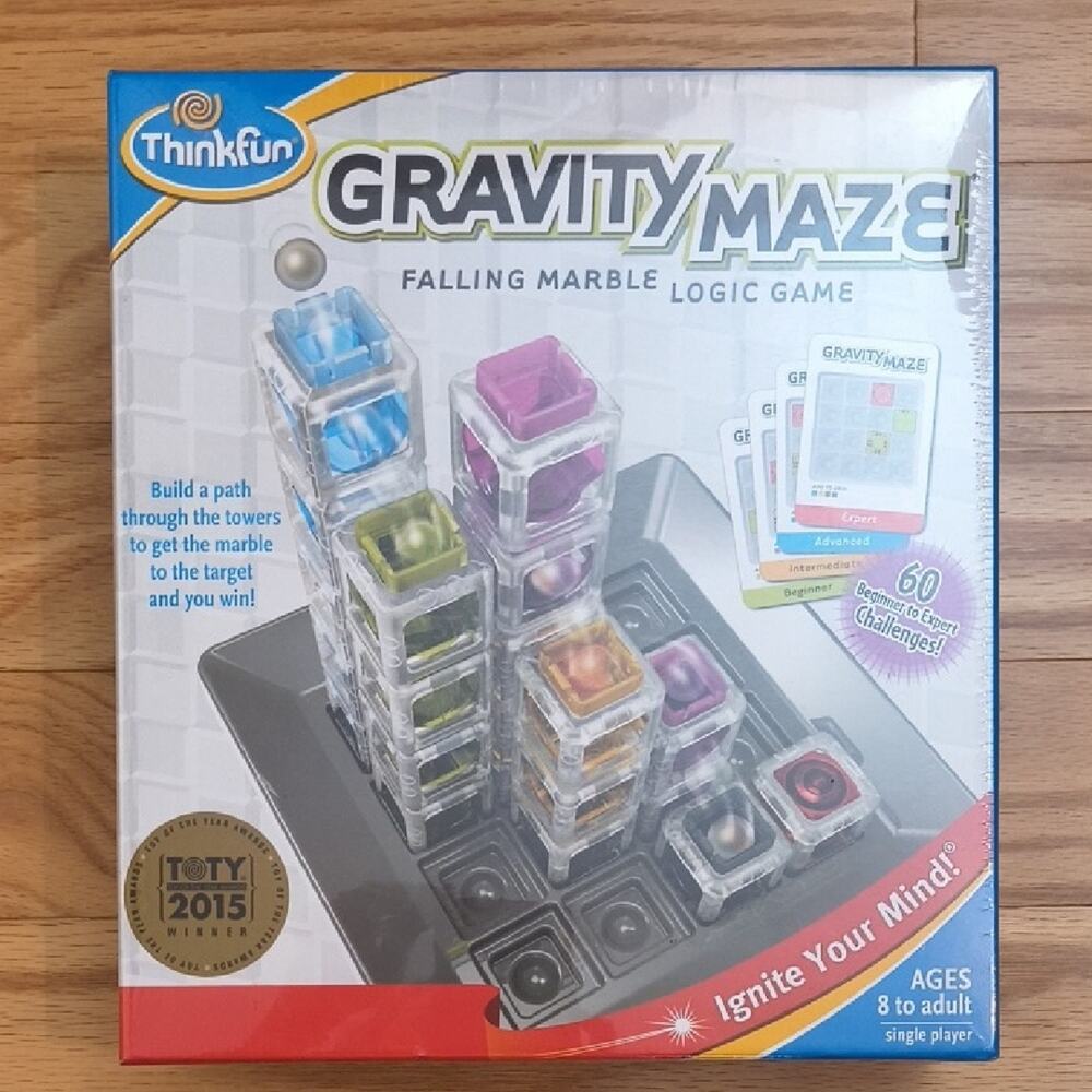 ThinkFun Gravity Maze Falling Marble Logic Game Ages 8+ NWT